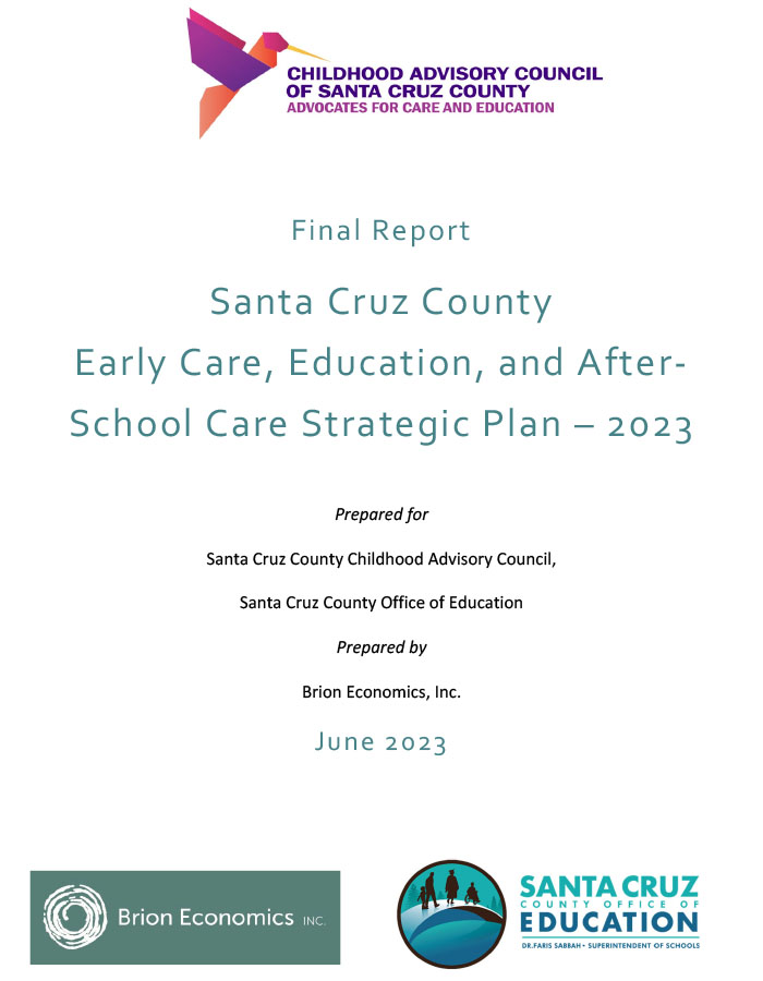 CAC Early Care Education and After School Programs Strategic Plan cover page